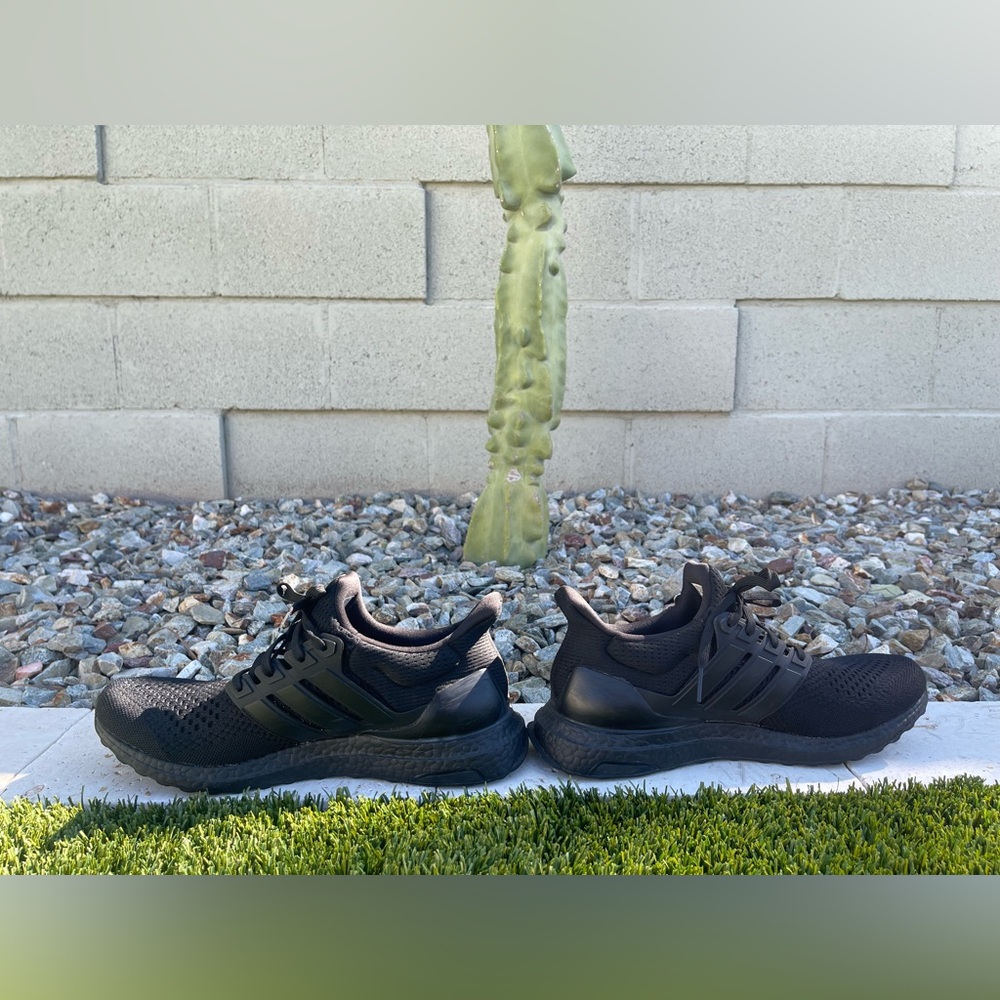 Adidas Ultraboost 1.0 Triple Black Athletic Sneakers - Picture 2 of 10